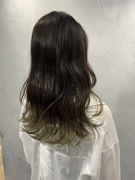 エイトセカンド 新宿三丁目店(EIGHT second) EIGHT second 江畑 グラデーション×ライトグリーン