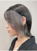 伸ばしかけ/外はね/ボブ/セクションカラー/暗髪
