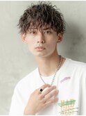 メンズカットマッシュショートツイストスパイラルパーマ