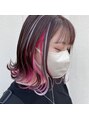 グラフティー(graffiti) インナーピンクにエクステでラベンダーハイライト☆