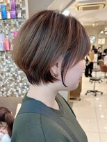 ネオリーブアイム 横浜西口店(Neolive aim)&nbsp;グレーベージュニュアンスカラーステップボーンカットボブパーマ