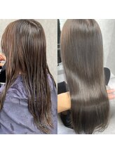髪質改善カラー工程1     [千葉/ブリーチなし/髪質改善/ヘッドスパ/髪質改善カラー］