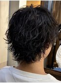 ウルフ波巻きパーマ