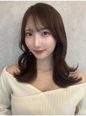 韓国くびれ風ヘア×ココアブラウン【新宿/韓国ヘア】