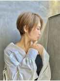 ハイライトショート/ミルクティーベージュ