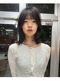 伸ばしかけに外はねレイヤー