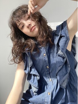 レジュアル(RESSUAL) 黒髪ボブルフネビージュ小顔ヘアワンレン