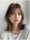 イメチェン 外ハネ ボブ 美髪 ワイドバング ブルーブラック