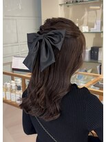 シアン 栄店(CYAN.)&nbsp;ライブ前のセットも！パーマ×ハーフアップアレンジ！