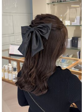 シアン 栄店(CYAN.) ライブ前のセットも！パーマ×ハーフアップアレンジ！