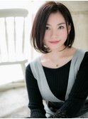 mod's姪浜/大人美人黒髪艶感エアーストレートワンカールボブi