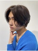 メンズカット韓国ボブウルフセンターパートニュアンスパーマ原宿