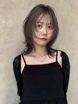 シエ バイ ケンジ 湘南台(sie by KENJE)&nbsp;シルキーミルクティーベージュ　レイヤー 前髪　ウルフ　外ハネ