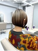 ショートカットショートボブレイヤーボブブリーチなしカラー