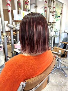 アンブレラカラー/インナーカラー/ボブ
