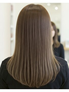 アズグロウヘアー(AS GROW HAIR) 透明感グレージュ×艶ストレート