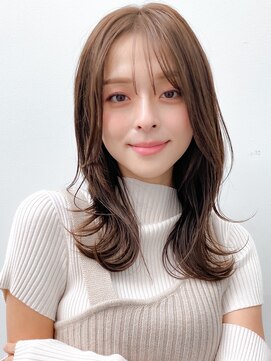 リヤン 表参道(lyann) サイドバング艶感うる艶髪似合わせカット前髪ピンクベージュ