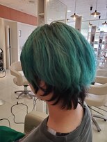 アール 滝ノ水店(#arl) グリーンインナーカラーツーセクションカラー