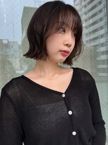 ベイルーム(BAYROOM by HONEY omotesando)&nbsp;くびれボブ/切りっぱなしボブ/透明感ブラウン/似合わせカット
