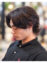 OWN Men's salon【オウン】 ニュアンスパーマ×センターパート