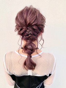 タイドヘアー(tide hair) 【tidehair】ヘアセット 編みおろしアレンジ