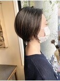 直毛でも大丈夫！丸みのある柔らかいショートボブ☆