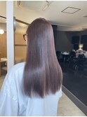 ラベンダーピンク/髪質改善カラー/ベージュピンク