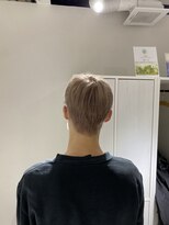 ソワン ドゥ ブレス エルネ 立花店(soin de brace elne)&nbsp;ホワイトベージュ/メンズ/ハイトーン/ケアブリーチ/ショート