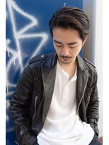 イオ 本厚木(io)&nbsp;七三かきあげメンズカットビジネス黒髪ニュアンスパーマ