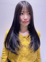 韓国ロングミディアムレイヤー前髪カット髪質改善トリートメント