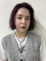 イシ(isi)&nbsp;ワインレッド　髪質改善　ニュアンスパーマ