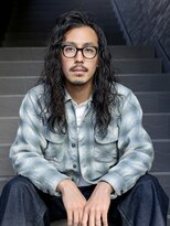 エムスラッシュ 横浜元町店(M.SLASH)&nbsp;アップバング/波打ちパーマ/黒髪/メンズロング/元町