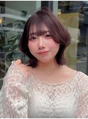 前髪カタログ/イメチェンスタイル／ウェーブパーマ/ミディ