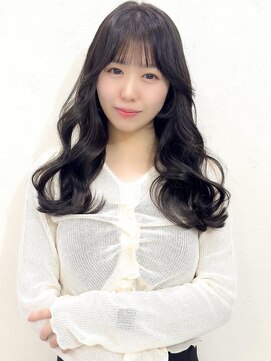 セルカ 新宿(CERCA) 新宿韓国風シースルーサイドバングダークオリーブ