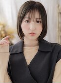 艶髪オリーブアッシュ切りっぱなしミニボブc7大宮