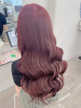 フウ(fuh) レッドカラー/ブリーチなしダブルカラー/ワインレッド/艶髪