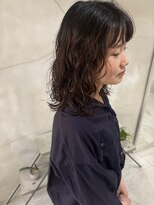 トラン(TRAN)&nbsp;大人可愛いゆるふわパーマ×透け感バング