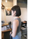 丸みボブ透明感カラー