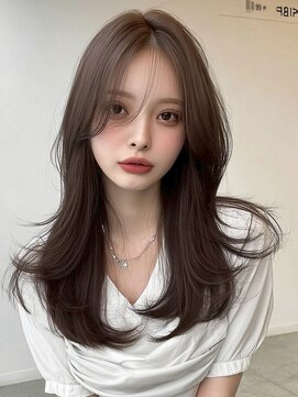 アイシーキョウト(I see kyoto) フェイスレイヤー/レイヤーカット/ブラウンベージュ