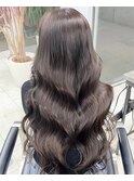 グレージュ×ロング