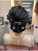結婚式/お呼ばれ/ヘアセット/シニヨン/パーティー/ヘアアレンジ