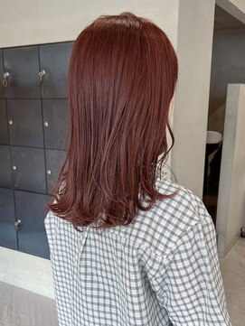 ヘアー アイス ルーチェ(HAIR ICI LUCE) ブリーチなしダブルカラーで作るレッド/落合