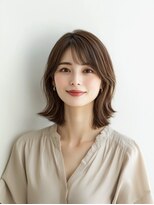 シロ(CiLO)&nbsp;30代/ダークアッシュ/似合わせカット/ミディアムレイヤー