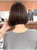 ハイライト白髪染め白髪ぼかしショートボブレイヤー40代横浜関内