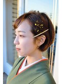卒業式~レトロな袴に金箔を添えて~