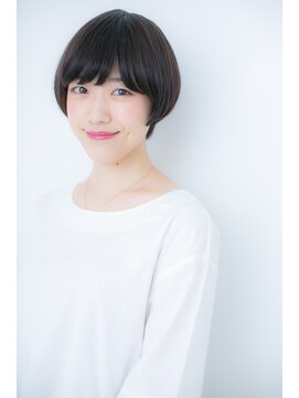 カバーヘア ブリス 上尾西口店(COVER HAIR bliss) ネイビーカラー小顔マニッシュショートZ上尾20代30代40代