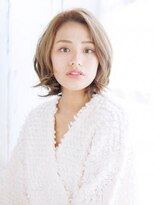 ヘアメイク ナル(hair make nalu)&nbsp;かきあげバングのニュアンスカールボブ