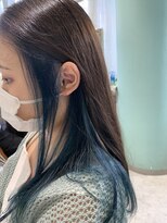 ミエルヘアーエスト 新宿店(mielhair est)&nbsp;インナーカラー×エメラルドブルー