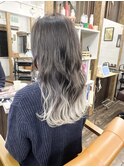 【Lilly渋谷】#パールホワイト #グラデーション #裾カラー