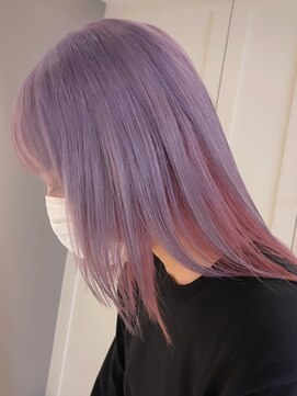 ベレーザ 渋谷(BELEZA) ba2116横顔美人ツートンカラー大人ガーリーピンク韓国ヘアー